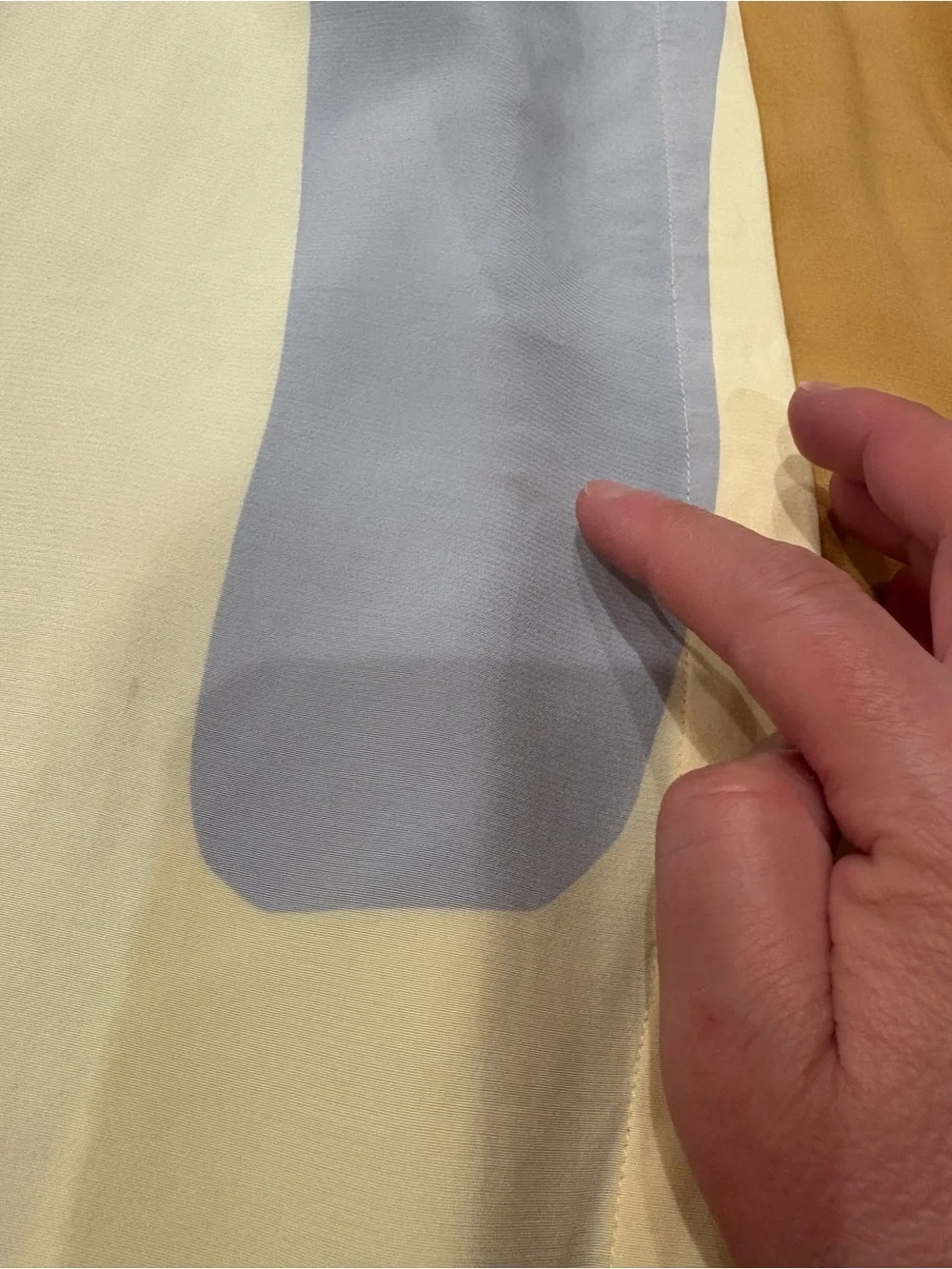 & Other Stories Beige and Cream Patterned Shirt Dress 6 two small stains see pic - Picture 12 of 15